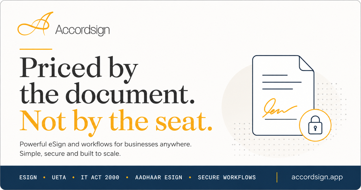 Priced by the document, not by the seat